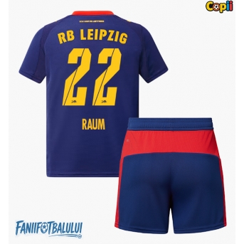 RB Leipzig David Raum #22 Echipament de Fotbal Replică 2025-26 Copii Deplasare (+ Șorturi)